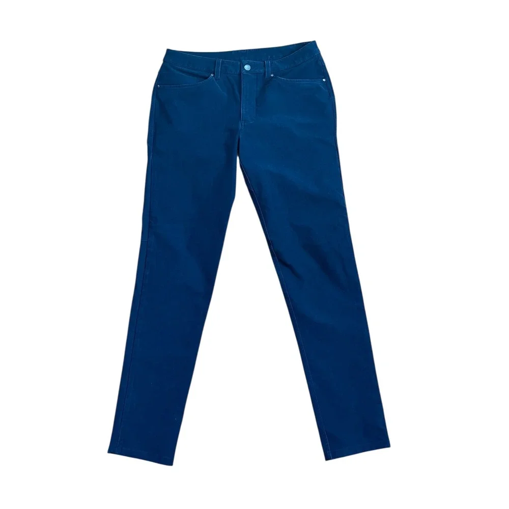 Lululemon Mens ABC Pants Slim Fit Blue Utilitech Performance Canvas‎ Office Work